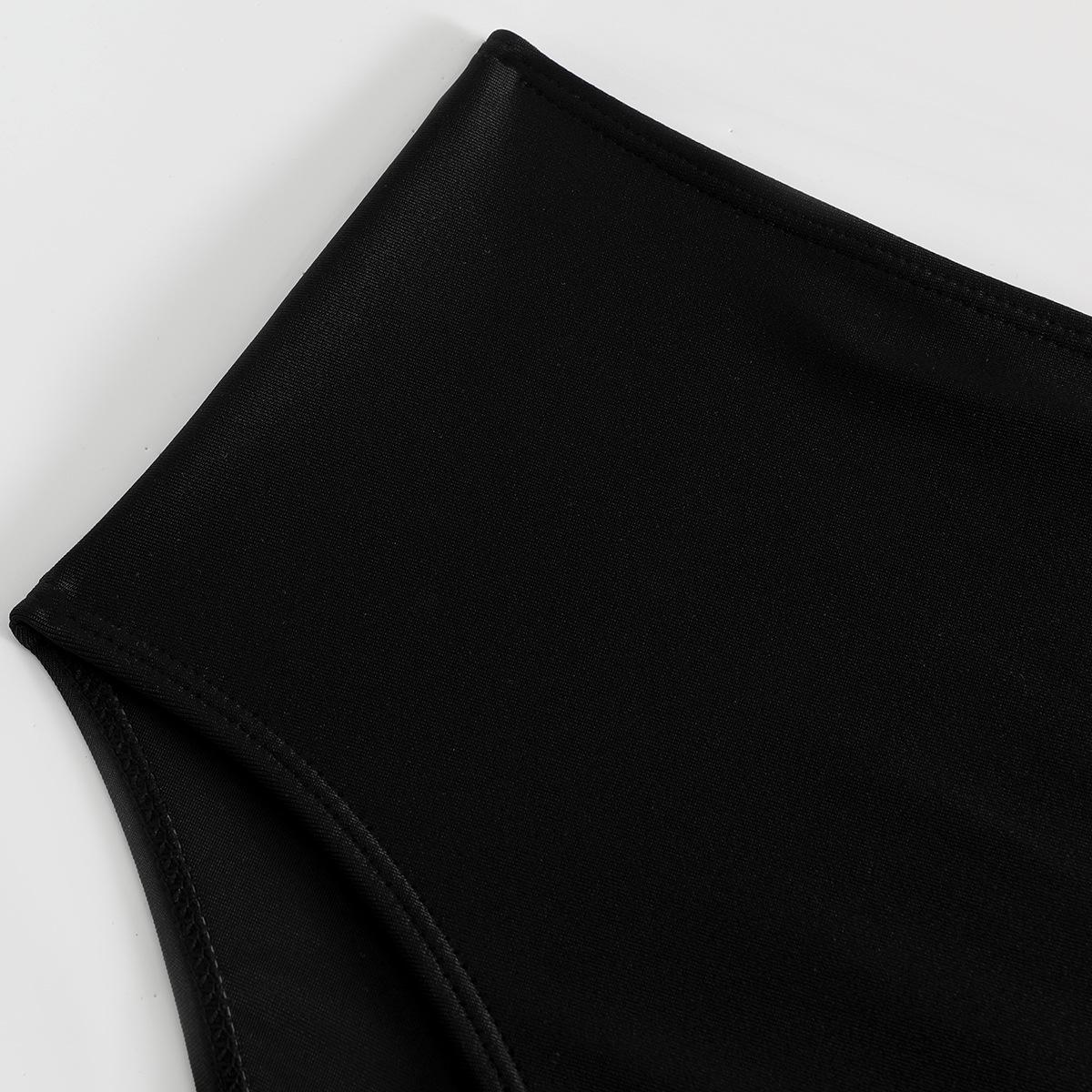 (image for) Women Solid High‑Cut Bikini Bottom Swim Briefs S‑XXXL