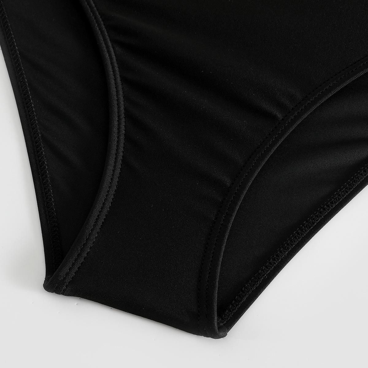 (image for) Women Solid High‑Cut Bikini Bottom Swim Briefs S‑XXXL