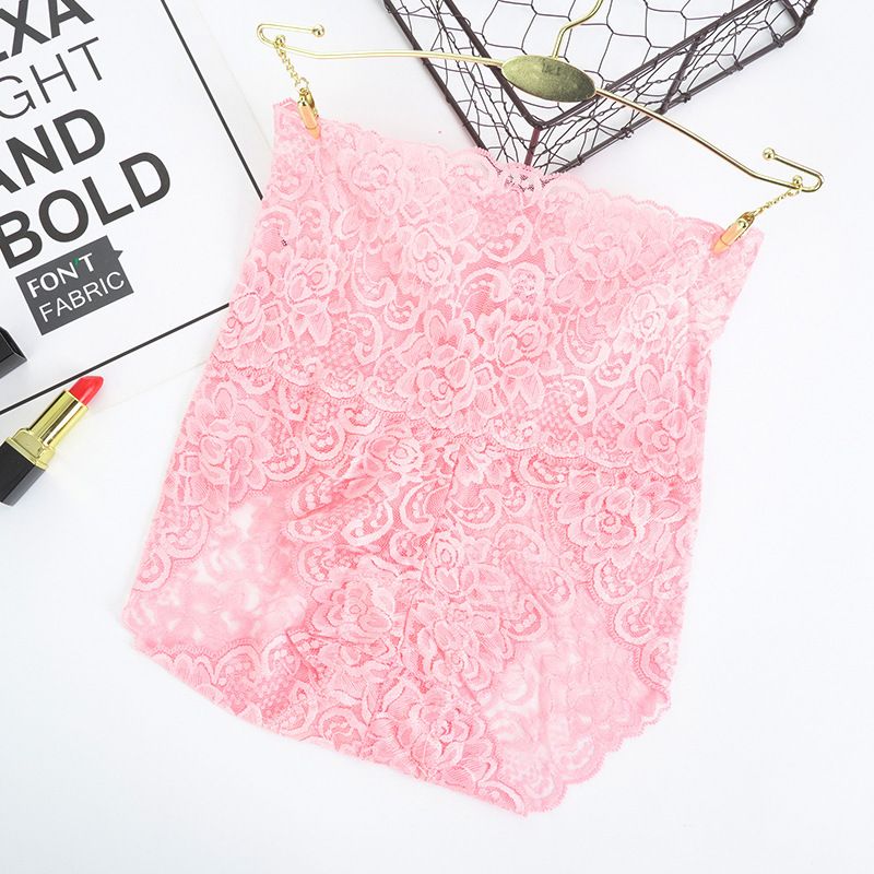 (image for) Women's High Waist Tummy Control Lace Brief Butt Lifting Seamless Waistband Full Coverage Floral Lace Panty with Breathable Cotton Gusset