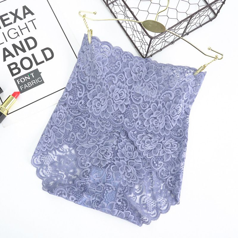 (image for) Women's High Waist Tummy Control Lace Brief Butt Lifting Seamless Waistband Full Coverage Floral Lace Panty with Breathable Cotton Gusset