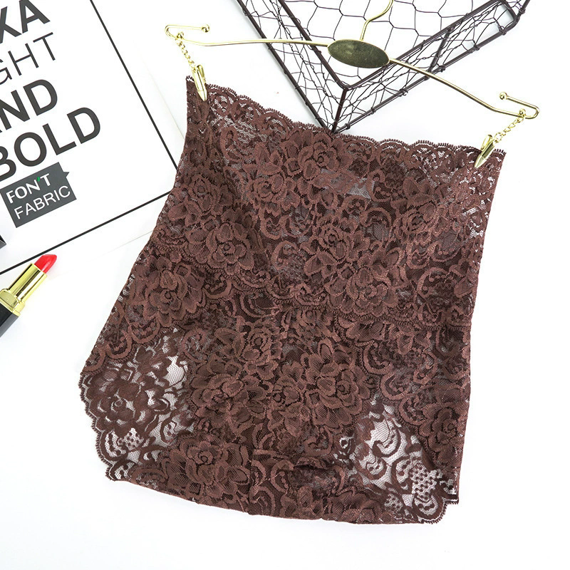 (image for) Women's High Waist Tummy Control Lace Brief Butt Lifting Seamless Waistband Full Coverage Floral Lace Panty with Breathable Cotton Gusset