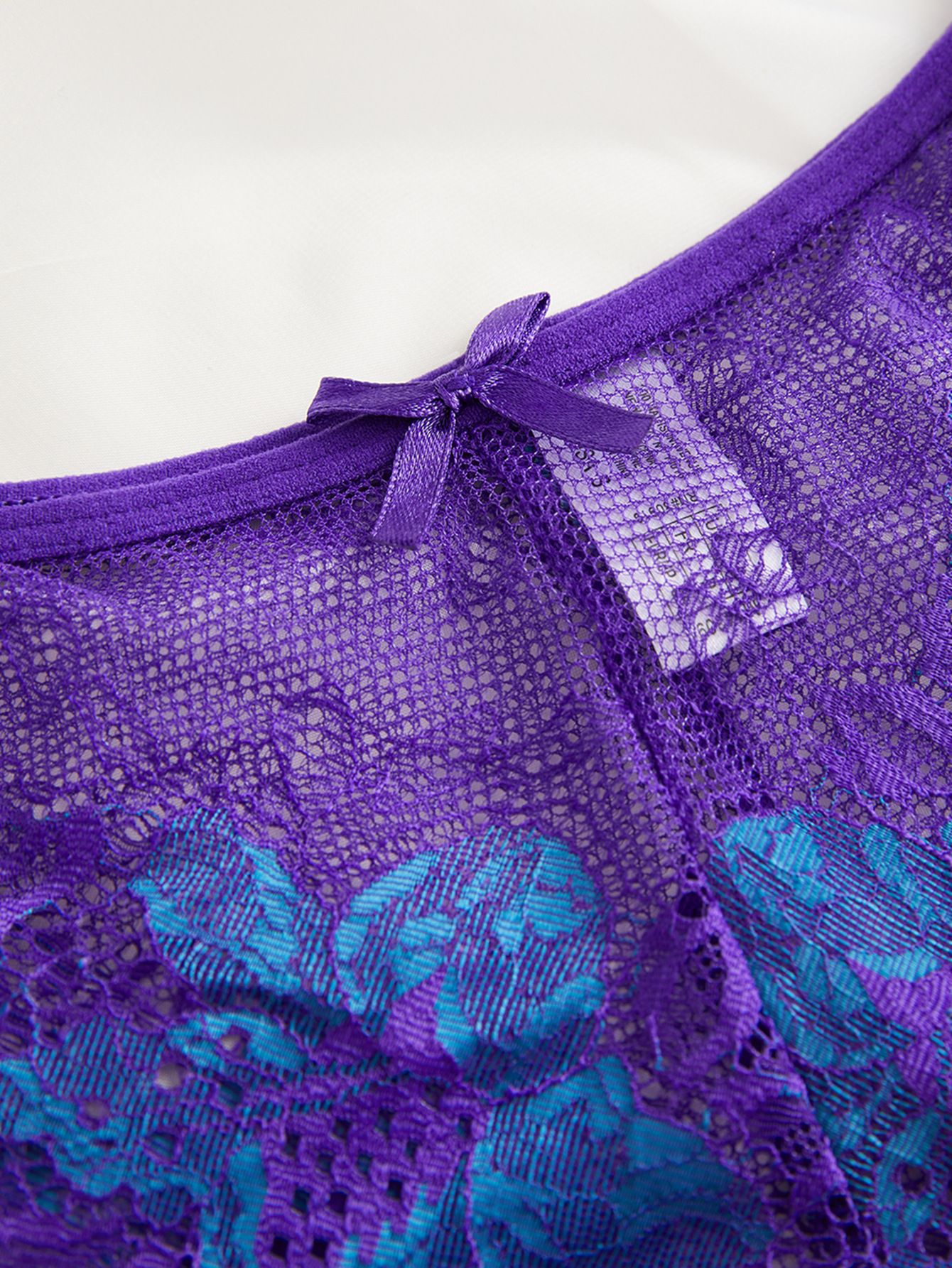 (image for) Women's Low Rise Sheer Mesh Floral Lace Bikini Panty Seamless Waistband Breathable Everyday Intimate Wear