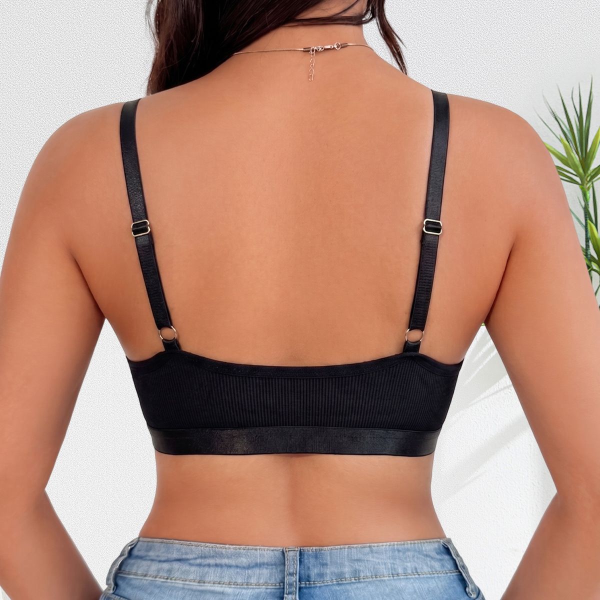 (image for) Women's Front Closure Wireless Maternity Nursing Bra Ultra-Thin Lace Trim Adjustable Push Up All-Stage Breastfeeding Support Bra