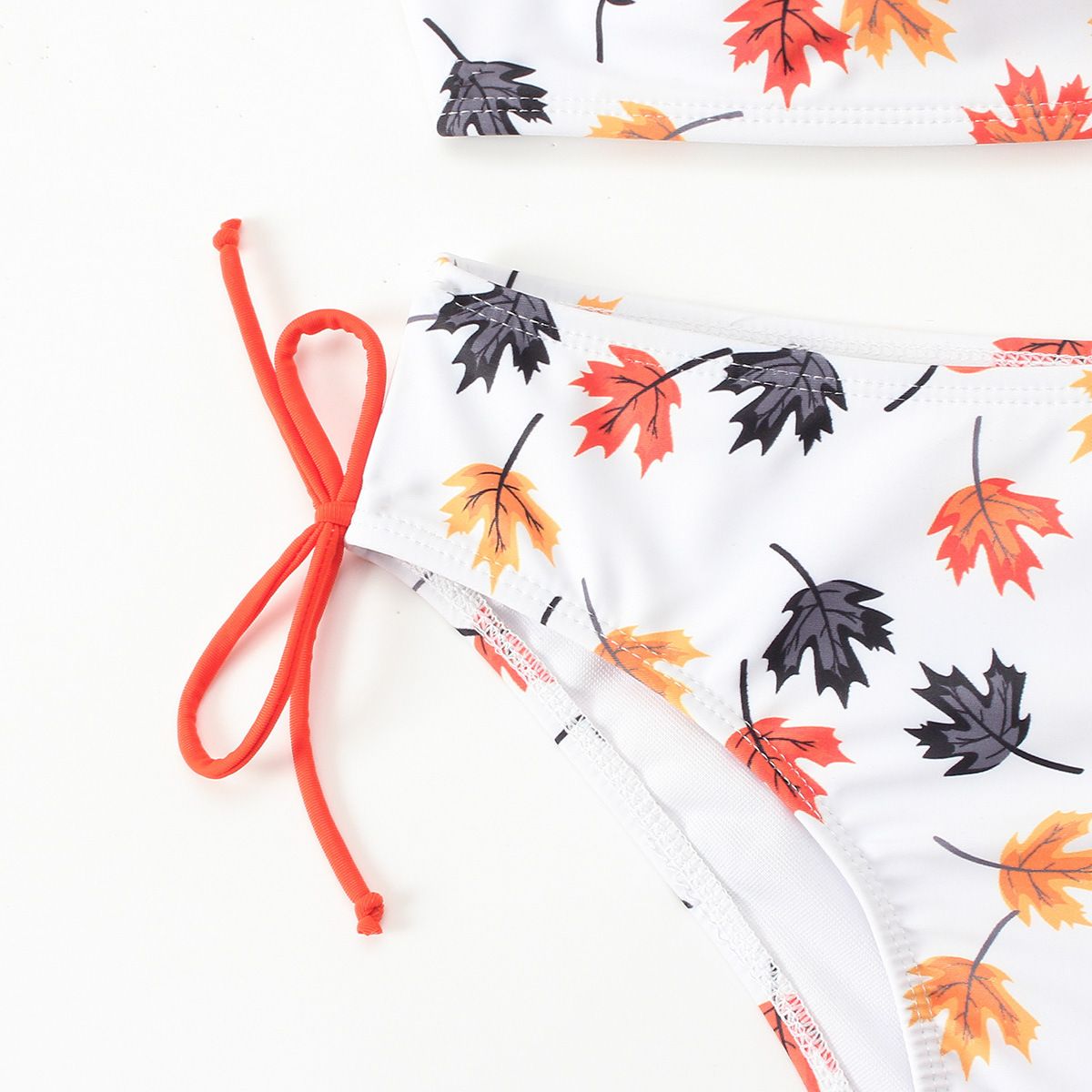 (image for) Girls Floral Halter Bikini Set 2‑Piece Printed Kids Swimsuit Children Bathing Suit 130‑160