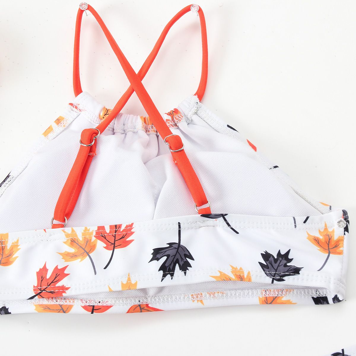 (image for) Girls Floral Halter Bikini Set 2‑Piece Printed Kids Swimsuit Children Bathing Suit 130‑160