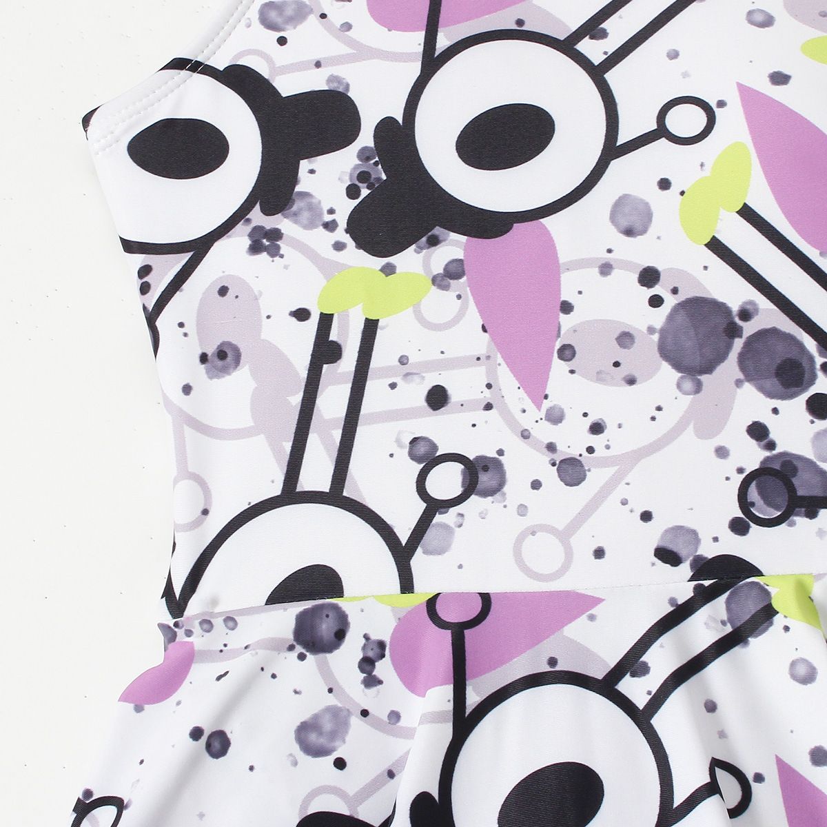 (image for) Girls Printed Skirted One‑Piece Swimsuit Kids Sleeveless Dress Style Bathing Suit 130‑160
