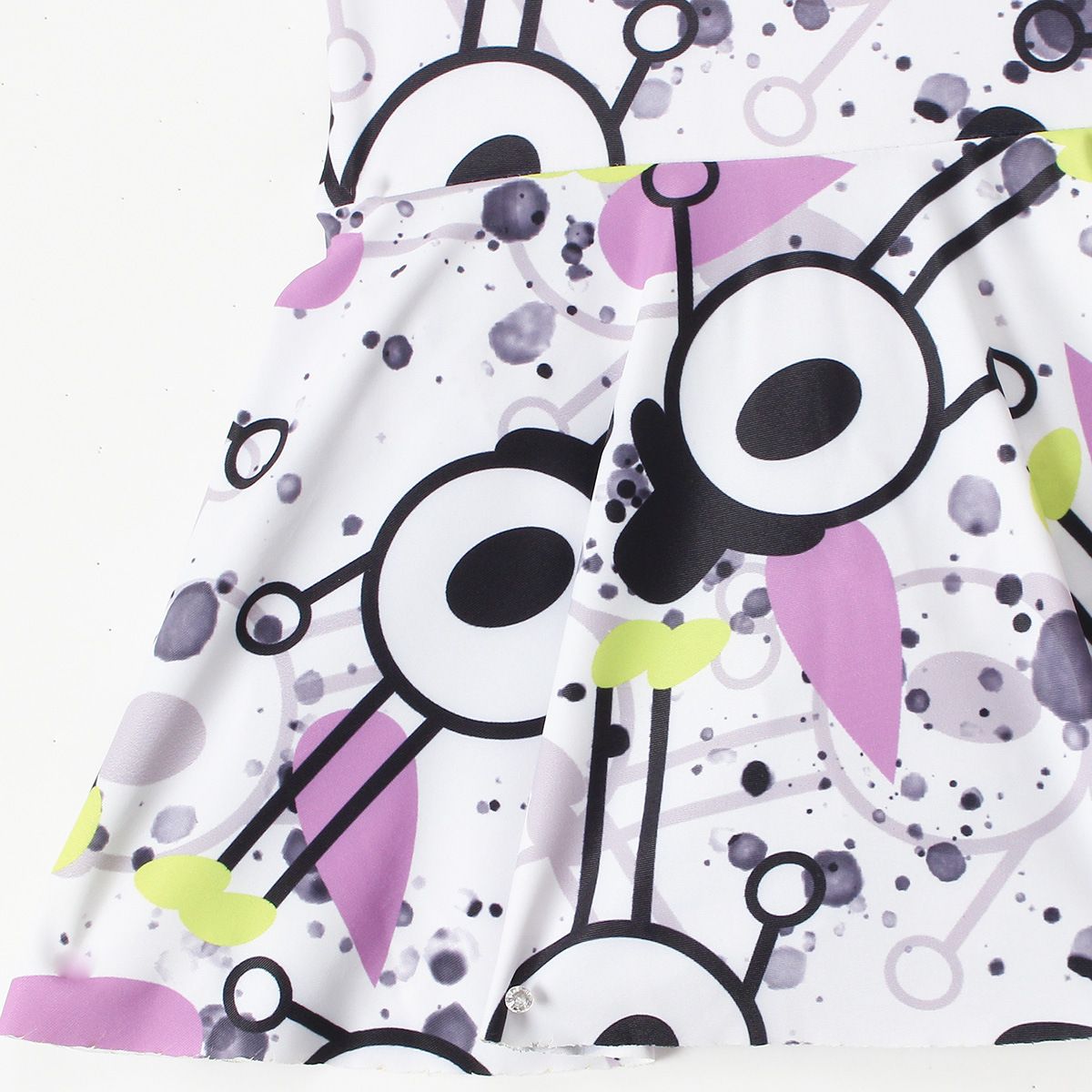 (image for) Girls Printed Skirted One‑Piece Swimsuit Kids Sleeveless Dress Style Bathing Suit 130‑160