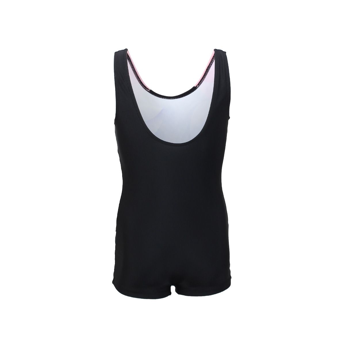(image for) Girls Sport One‑Piece Boy‑Short Swimsuit Kids Color Block Athletic Bathing Suit 130‑160