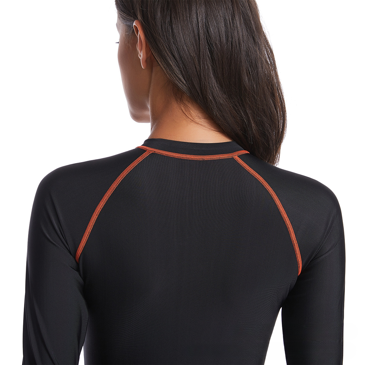 New surfing suit, women's diving suit, sun protection, snorkeling, black long sleeved
