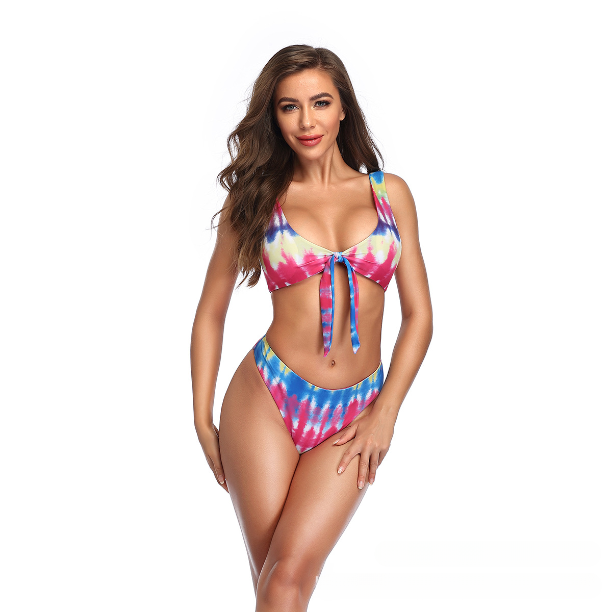New Split Swimsuit Women's Printed Sexy Bikini Swimsuit Triangle Swimsuit