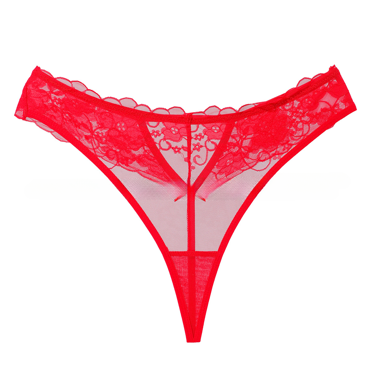 Low waist lace women's underwear mesh sexy ultra-thin one with thong