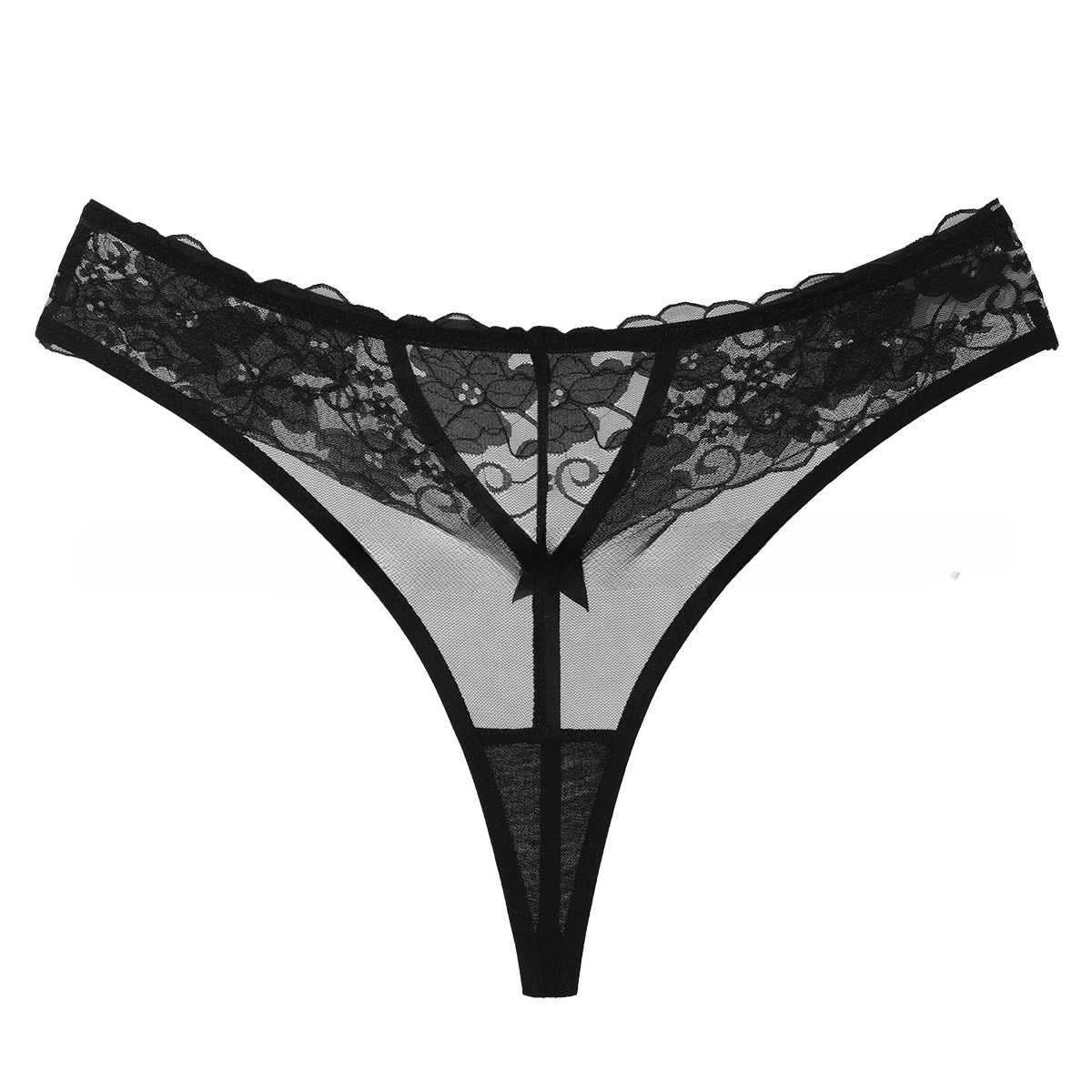 Low waist lace women's underwear mesh sexy ultra-thin one with thong