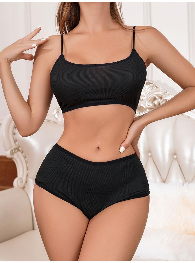 (image for) Women's Seamless Wireless Full Coverage Bralette and High Waist Panty Set Bust Minimizing Breathable Comfortable Casual Everyday Lingerie