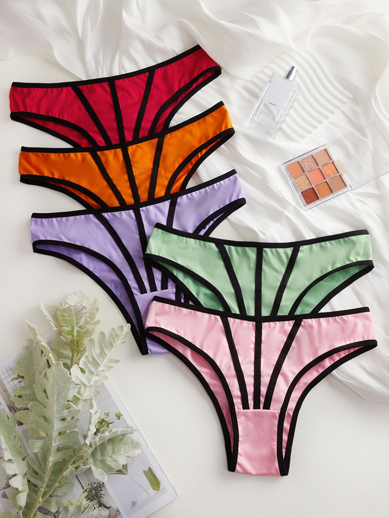Women's Contrast Binding Low Rise Thong Soft Breathable Cotton Gusset Stretchy Everyday Intimate Panty (image for) Women's Contrast Binding Low Rise Thong Soft Breathable Cotton Gusset Stretchy Everyday Intimate Panty